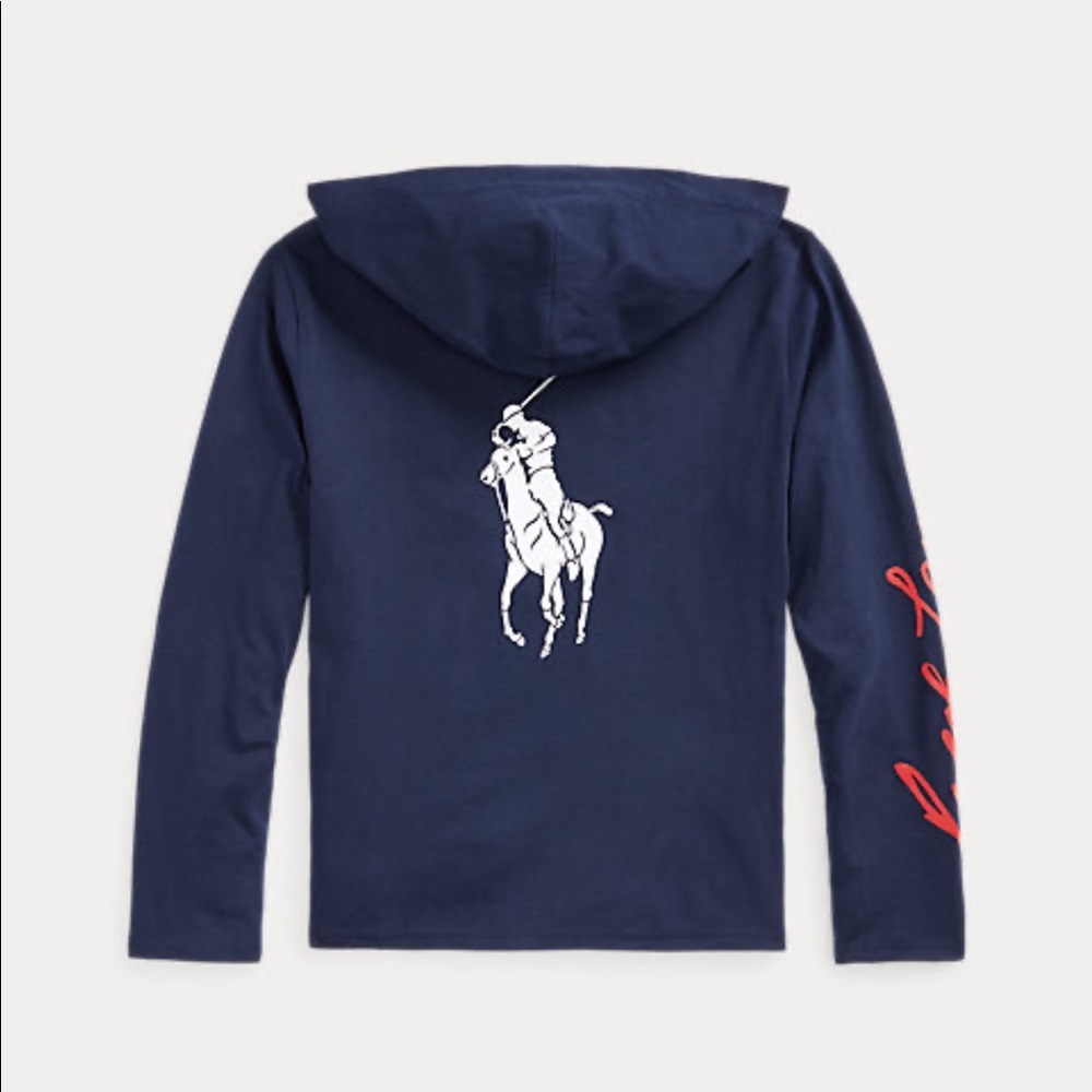 Polo Ralph Lauren Big Pony Cotton Hooded Tee Size Large